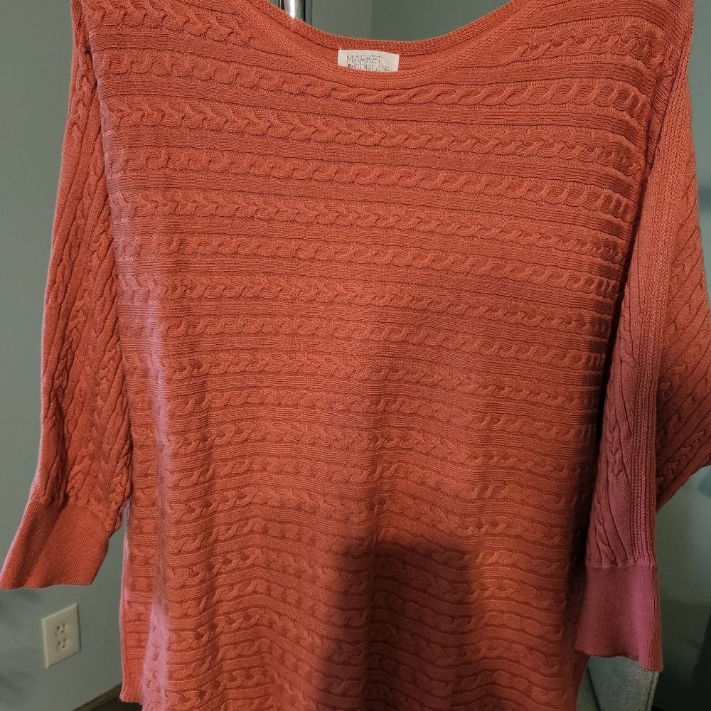 Market and Spruce XL Coral lightweight sweater